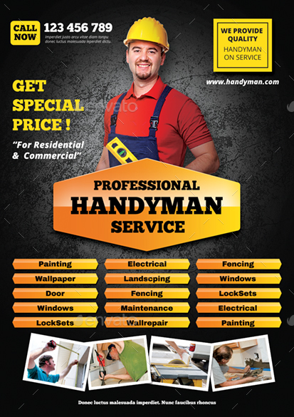 handyman flyer by monggokerso graphicriver handyman flyer